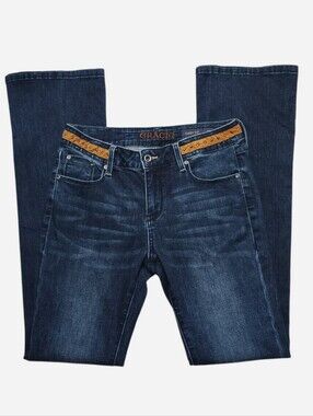 Grace in LA "Easy Fit" Bootcut Jeans Women's 27 Low/Mid Rise Retro Y2K Western